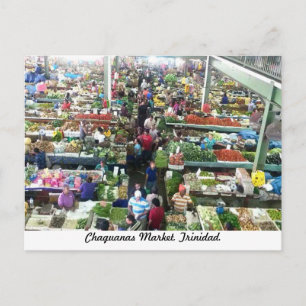 Markt für Chaguanas, Trinidad Postcard Postkarte