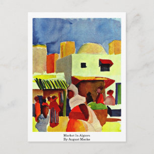 Markt in Algier durch August Macke Postkarte