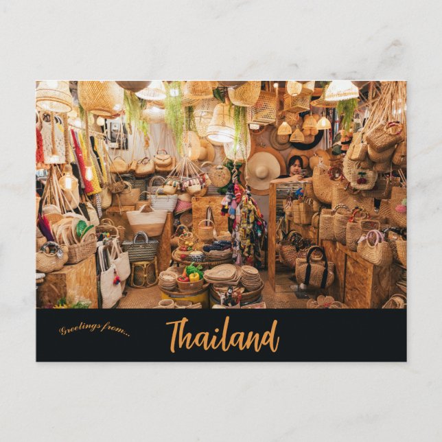 Markt in Bangkok Thailand Postkarte (Vorderseite)