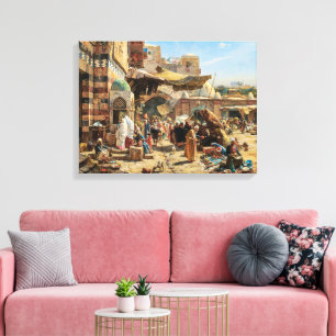 Markt in Jaffa Gustav Bauernfeind Leinwand Pri