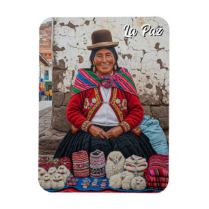 Markt in La Paz Bolivien Reise Magnet