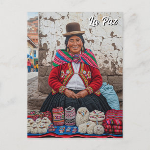 Markt La Paz Bolivien Postkarte