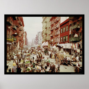 Markt-Maulbeerst. New York City 1900 Poster