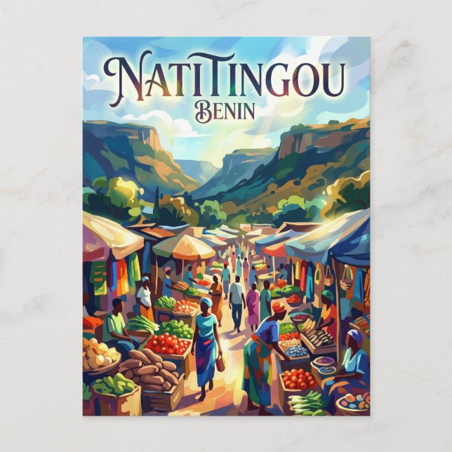 Markt Natitingou Benin Postkarte (Vorderseite)