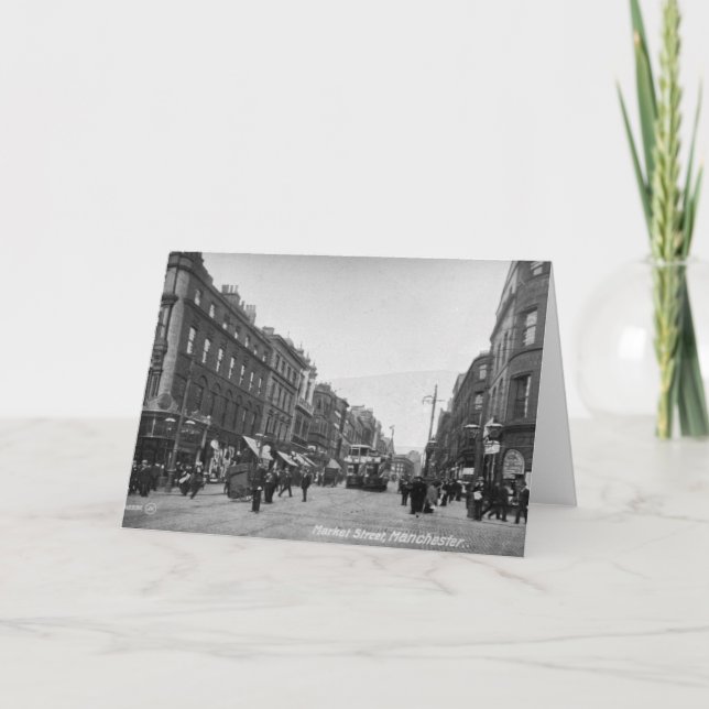 Markt-Straße, Manchester, c.1910 2 Karte (Vorderseite)