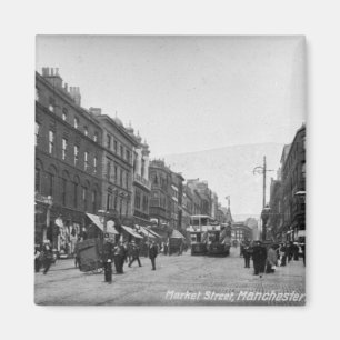 Markt-Straße, Manchester, c.1910 2 Magnet