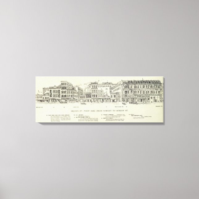 Markt und Mission der zweiten Westseite Leinwanddruck (Vorderseite)