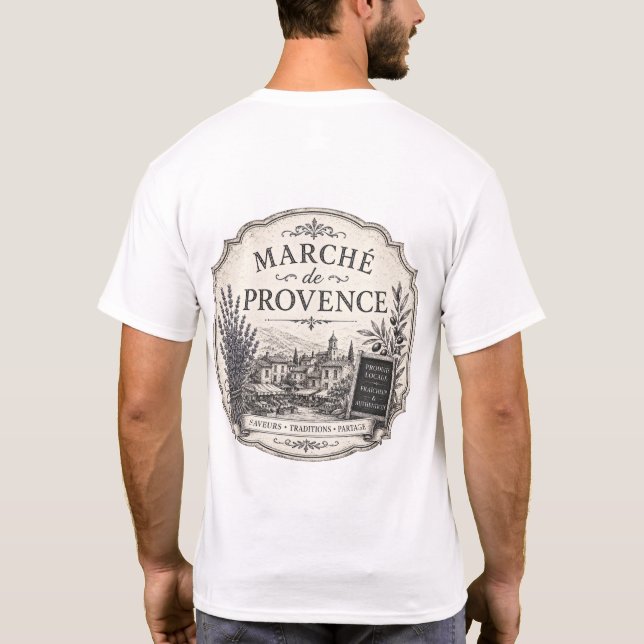 Markt von Provence T-Shirt (Rückseite)