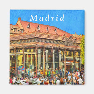 Markt von San Miguel in Madrid. Magnet
