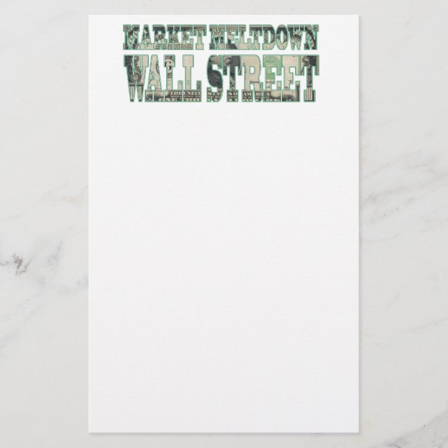 Marktabschüttung an der Wall Street Briefpapier (Vorderseite)