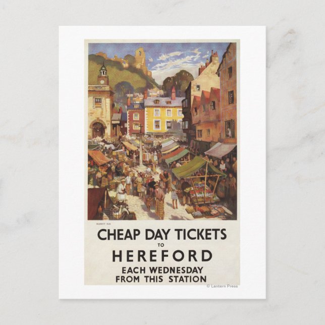 Marktbahnposter Postkarte (Vorderseite)