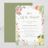 Marktfarben Bridal Dusche Einladung