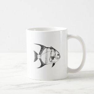 Marktfisch-Linie Kunst Kaffeetasse