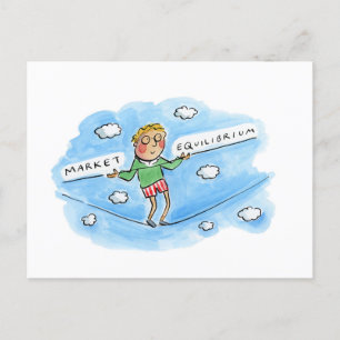 Marktgleichgewicht Postkarte