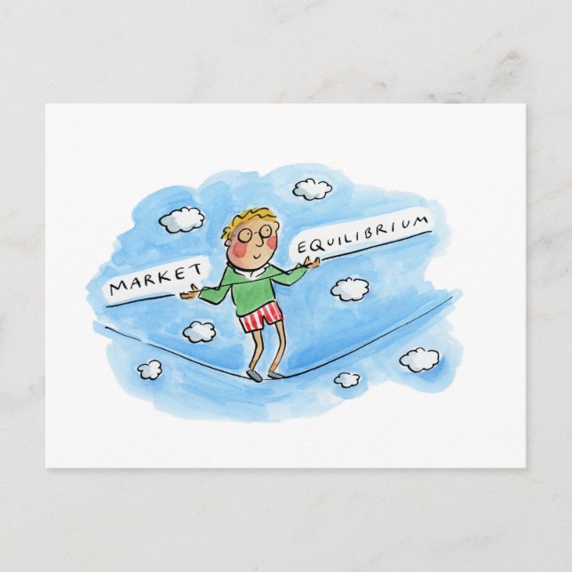 Marktgleichgewicht Postkarte (Vorderseite)