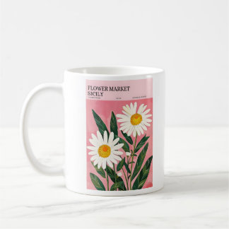 Marktplakat für Sizilien für Blume Kaffeetasse