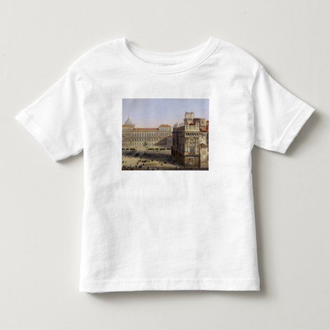 Marktplatz Castello, Turin, graviert von F. Kleinkind T-shirt (Vorderseite)