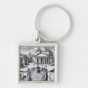 Marktplatz della Rotonda mit Blick auf Pantheon Schlüsselanhänger
