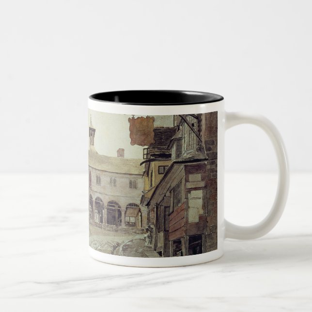 Marktplatz, Hereford, 1803 Zweifarbige Tasse (Rechts)