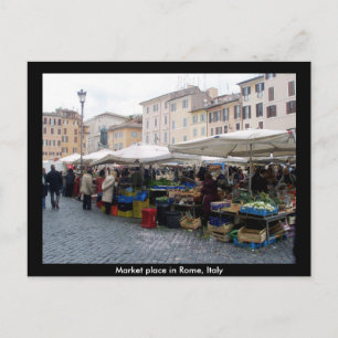 Marktplatz in Rom, Italien Postkarte