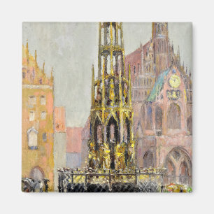 Marktplatz, Nürnberg, 1928 von Grant Wood Magnet