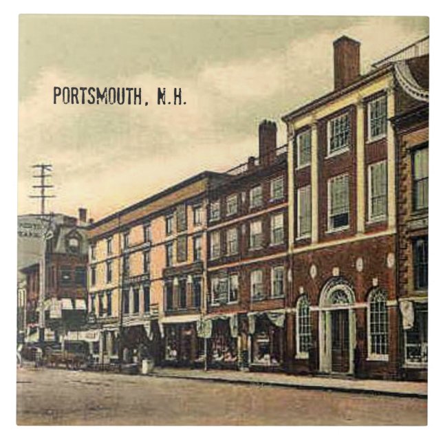 Marktplatz, Portsmouth, NH, 1905, Fliese (Vorderseite)