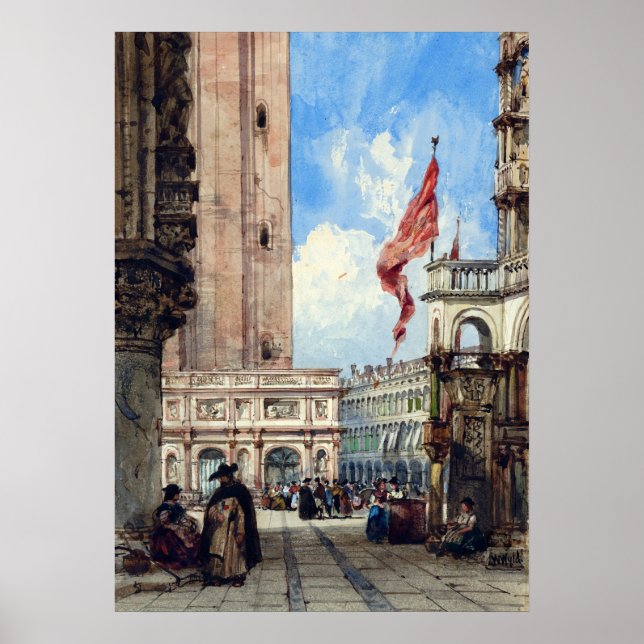 Marktplatz von Venedig,  Poster (Vorne)