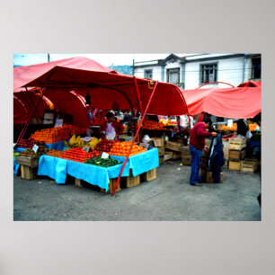 Markttag, Valparaiso, Chile Poster