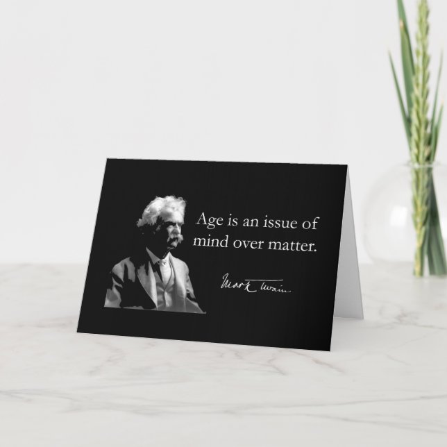 MarkTwain Birthday Card Karte (Vorderseite)