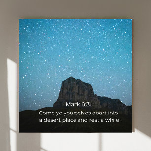 Markus 6:31 KJV Wandkunst – Schriftplakat Poster