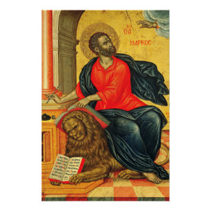 Markus der evangelistischen orthodoxen Ikone Poster