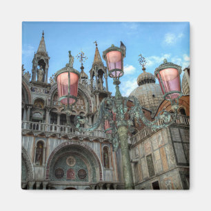 Markusdom und Lampe, Venedig, Italien Magnet