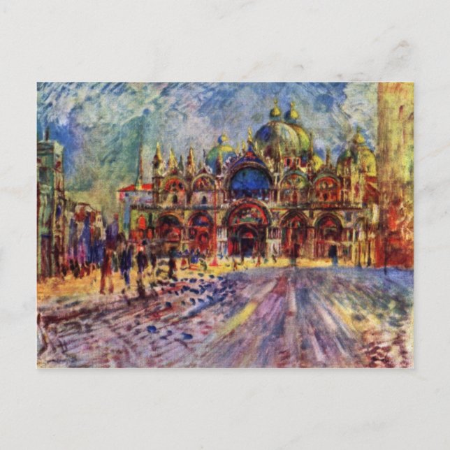 Markusplatz in Venedig Von Pierre-Auguste Postkarte (Vorderseite)