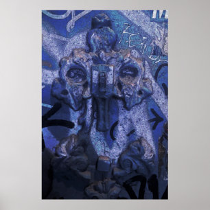 MarkyArt Original Blue und Blue Wieder Poster