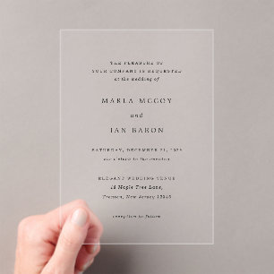 Marla Classic Wedding Acryleinladungen