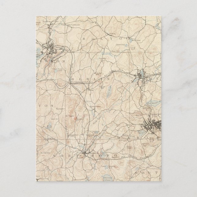 Marlboro, Massachusetts Postkarte (Vorderseite)