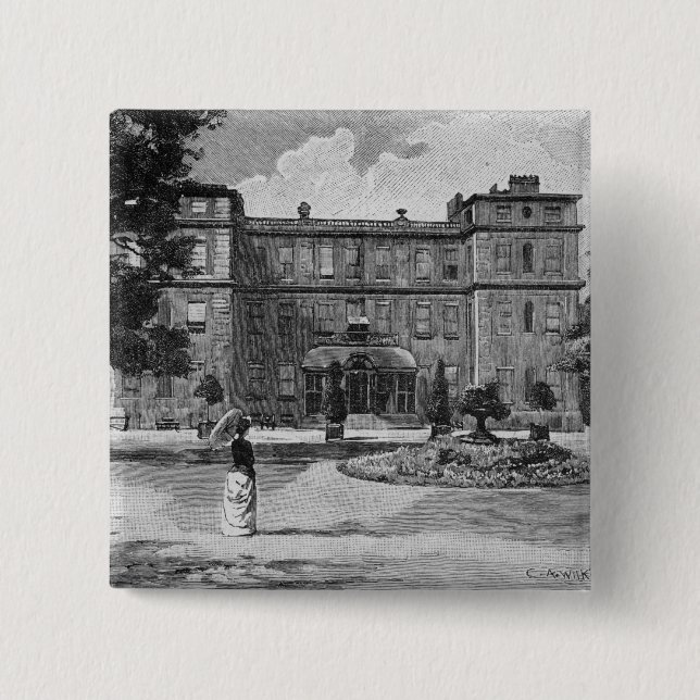Marlborough Haus, vom Garten, 1863 Button (Vorderseite)