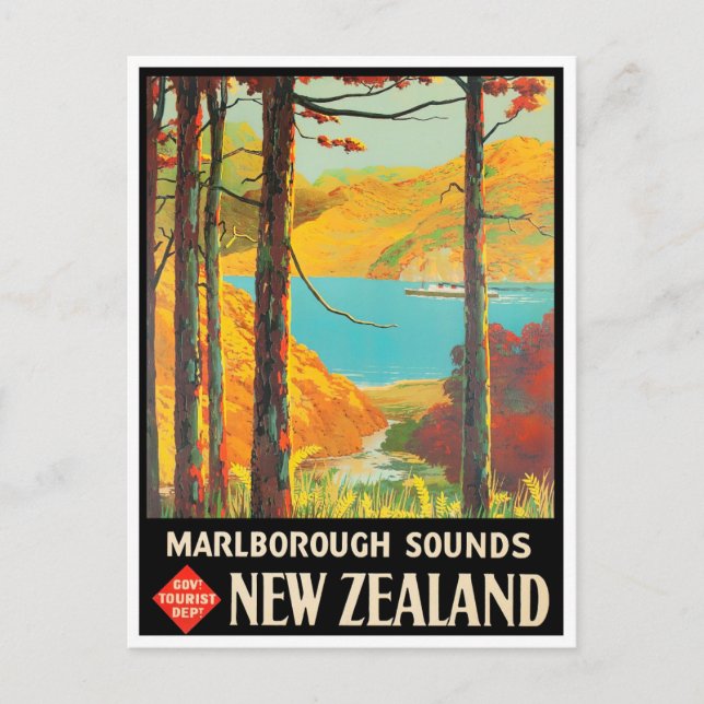 Marlborough New Zealand Postkarte (Vorderseite)