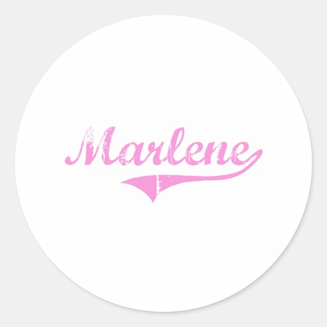 Marlene Classic Style Name Runder Aufkleber (Vorderseite)