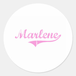 Marlene Classic Style Name Runder Aufkleber