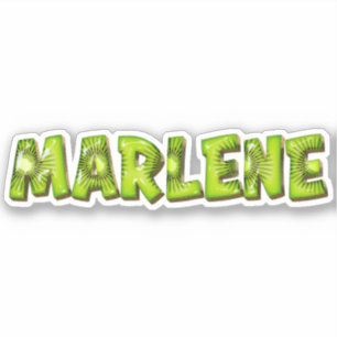 Marlene Nom Kiwi Design Autocollant Sticker
