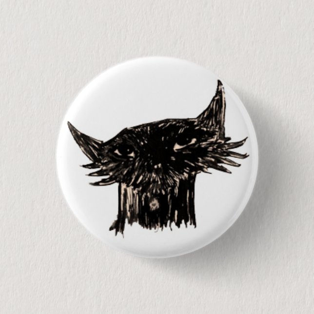 Marley Fisch-Cartoon-Kopf Button (Vorderseite)