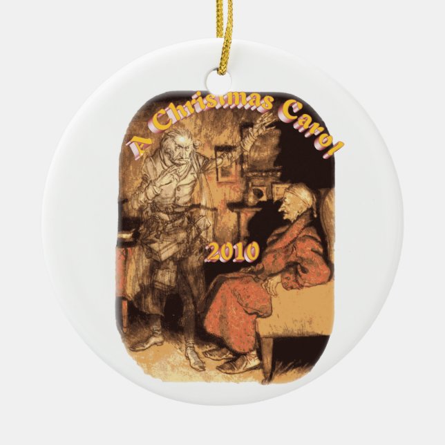 Marley und Scrooge 2010 runde Verzierung Keramik Ornament (Vorne)