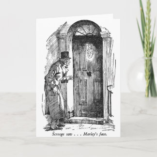 Marleys Gesicht (mit Text) Feiertagskarte