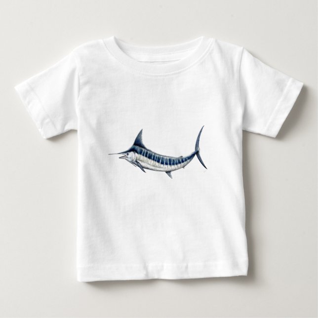 Marlin Blau Baby T-shirt (Vorderseite)