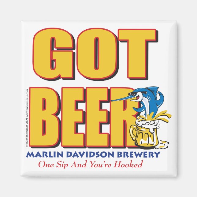 Marlin Davidsons Brewery - Got Beer Magnet (Vorne)