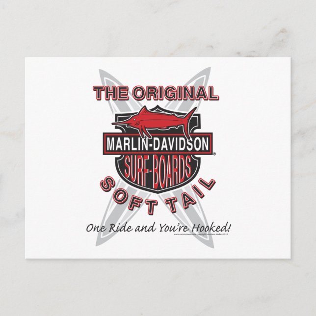 Marlin Davidsons Surf Boards Postkarte (Vorderseite)