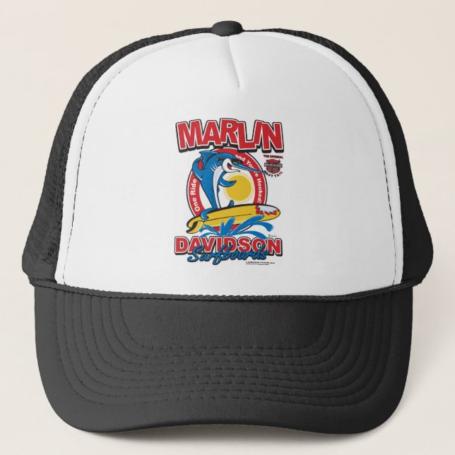 Marlin Davidsons Surfboards Truckerkappe (Vorderseite)