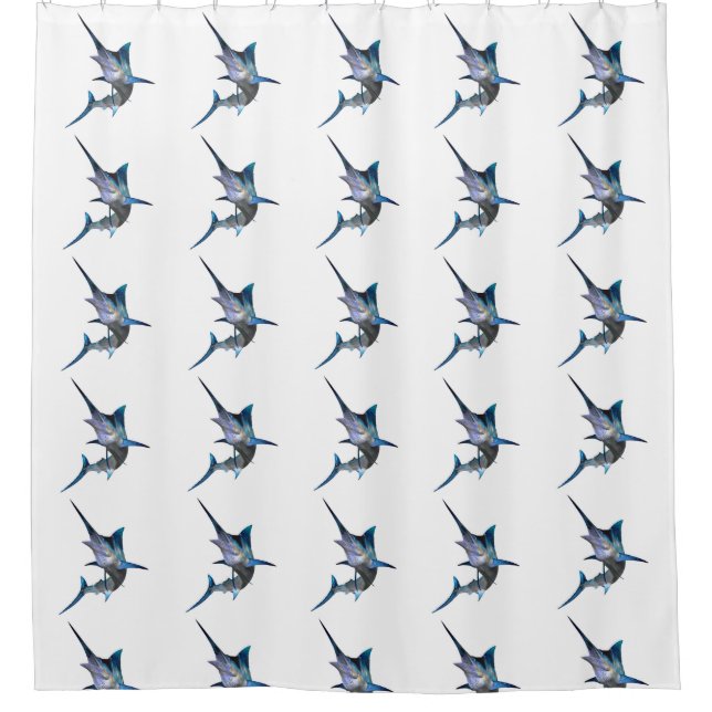 Marlin Profil Duschvorhang (Vorderseite)