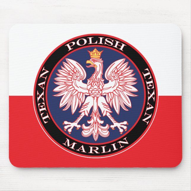 Marlin Round Polish Texan Mousepad (Vorne)